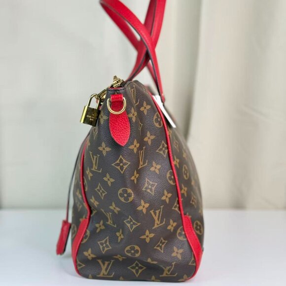 Louis Vuitton Monogram Canvas Estrella Shoulder Bag Tote with Red Handles - Picture 4 of 8